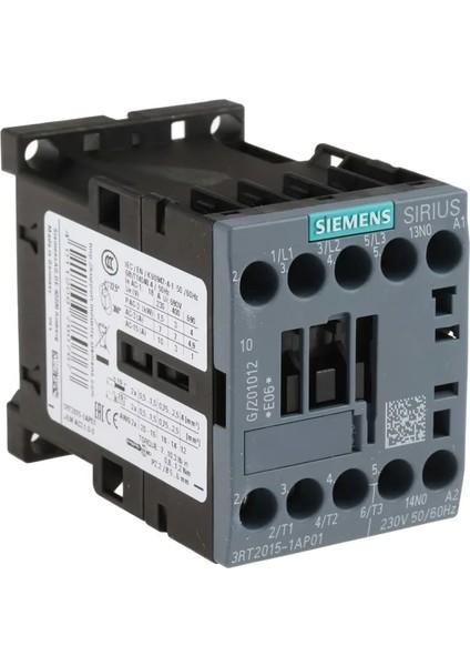 Üç Fazlı Sirius Kontaktör 3RT2015-1AP01 (Ac 230V Bobinli, 3kw, 1 No, 7A)
