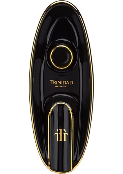 Trinidad Tekli Kayık Seramik Puro Küllüğü Siyah