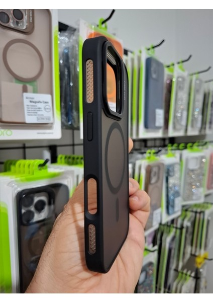 Apple iPhone 16 Pro Kamera Lens Koruma Hediyeli Magsafe Özellikli Standlı Mat Lüks Kılıf modelleri