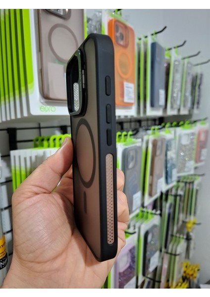 Apple iPhone 16 Pro Kamera Lens Koruma Hediyeli Magsafe Özellikli Standlı Mat Lüks Kılıf fırsatları