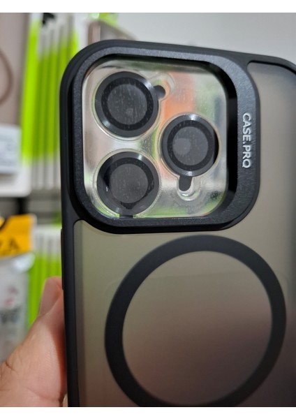 Apple iPhone 16 Pro Kamera Lens Koruma Hediyeli Magsafe Özellikli Standlı Mat Lüks Kılıf indirimleri
