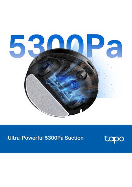 Tapo RV20 Max Plus, 83MM Ince Tasarım, Magslim Lidar Navigasyon, 5300PA Yüksek Vakum Güçlü, Akıllı Otomatik Boşaltma Ünitesi, Tapo Iq, Robot Süpürge ve paspas