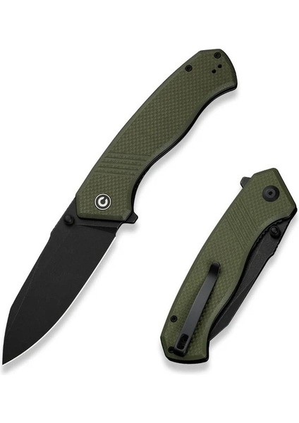 Placoid Flipper & Thumb Stud Knife Od Green G10 Handle Çakı fiyatları