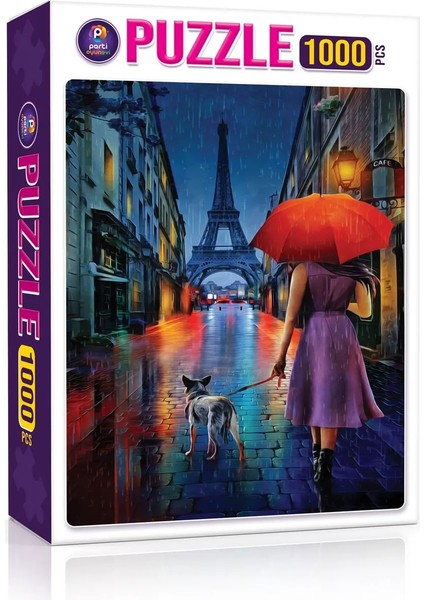 Puzzle 1000 Parça Eyfel Kulesi Gece Sokakları 48X68 cm