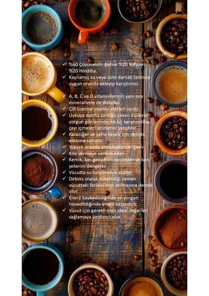 Kolajen Hindiba Kahvesi (500 Gr) fırsatları