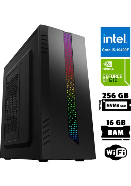 XSR1043 I5 10400F 16GB Ram 256GB M.2 Nvme SSD 2gb GT610 Ekran Kartı Masaüstü Ofis Bilgisayarı