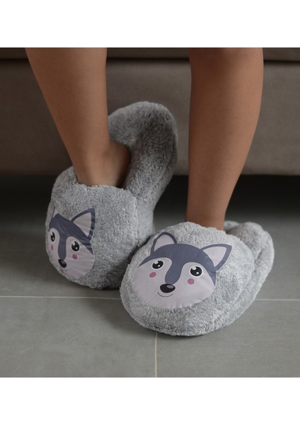 Pandamkee Sevimli Hayvan Desenli Salaş Boyut Pelüş Terlik