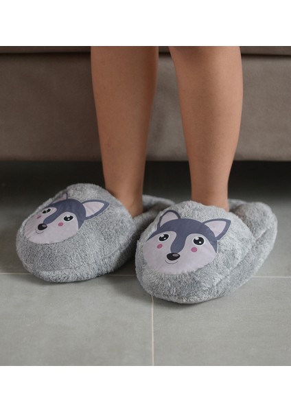 Pandamkee Sevimli Hayvan Desenli Salaş Boyut Pelüş Terlik