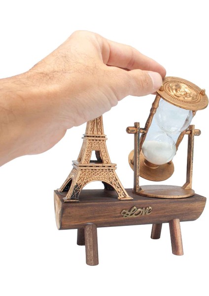 Paris Eiffel Kulesi Temalı Kum Saati – Şık ve Fonksiyonel Dekoratif Tasarım