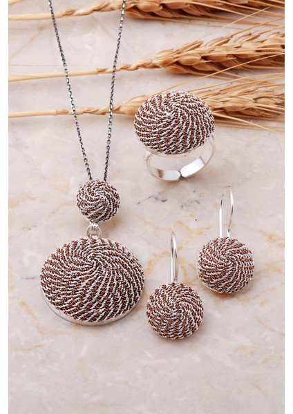 Tel Burma El Yapımı Gümüş Set 954