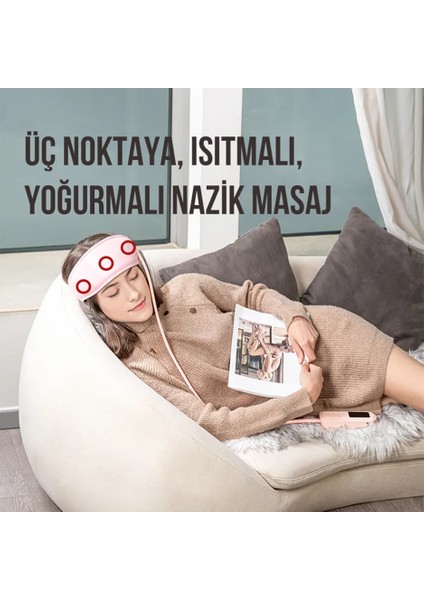 Başağrısı Yokedici Şarjlı Isıtmalı Kumandalı Kafa Masaj Aleti