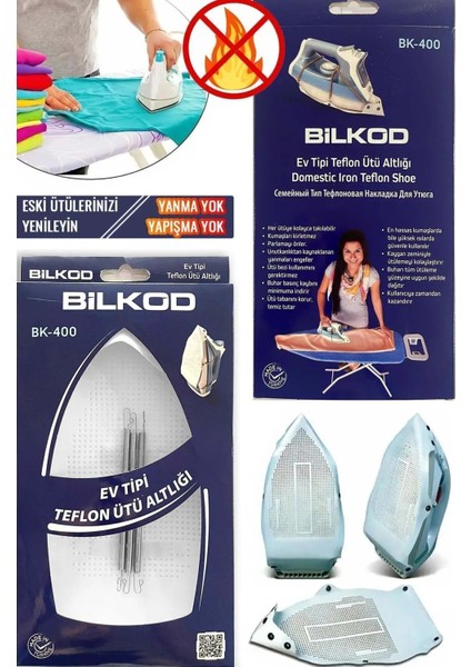 BK-400 Yanmaz Yapışmaz Ütü Altlığı Ütü Tabanı Teflon Ütü Altlık