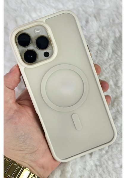 iPhone 16 Pro Max - Yükseltilmiş Kamera Korumalı Buzlu Sararmaz Kablosuz Magsafe Özellikli Vio Kılıf modelleri