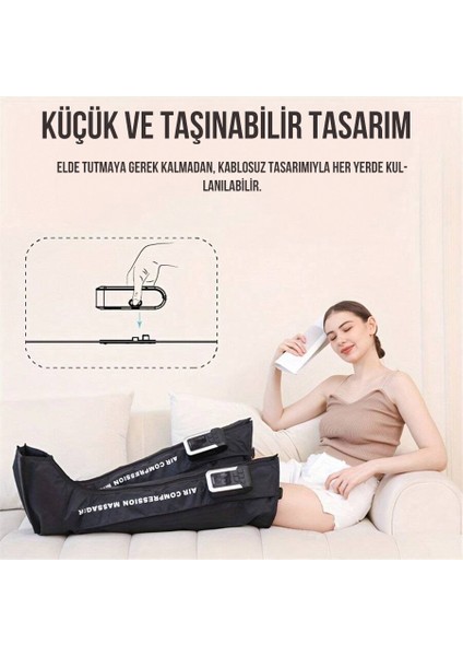 Hava Basınçlı 5 Odalı Ayak Tüm Bacak Giyilebilir Masaj Aleti Shiatsu(Çift Bacak&lenf Drenaj)