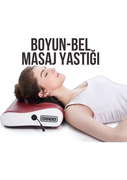 Cocojoy Boyun Bel Sırt Ovmalı Isıtmalı Yoğurmalı Çok Amaçlı Taşınabilir Masaj Yastığı Masaj Aleti