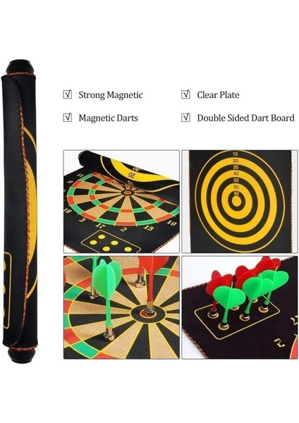 Mıknatıslı Manyetik Dart Katlanabilen Hedef Tahtası Magnet Ok Atma Dartboard Eğlenceli Oyun