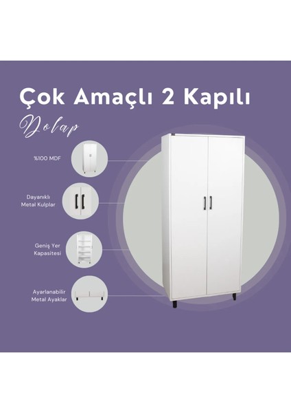 Çok Amaçlı 2 Kapılı Dolap fiyatları