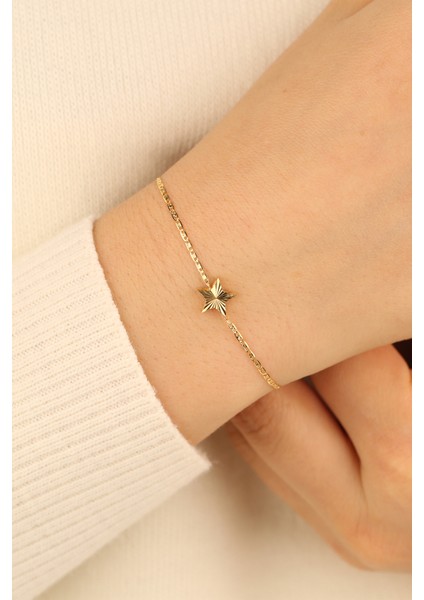 14 Ayar Yıldız Altın Bileklik 14BLK0076 fiyatları