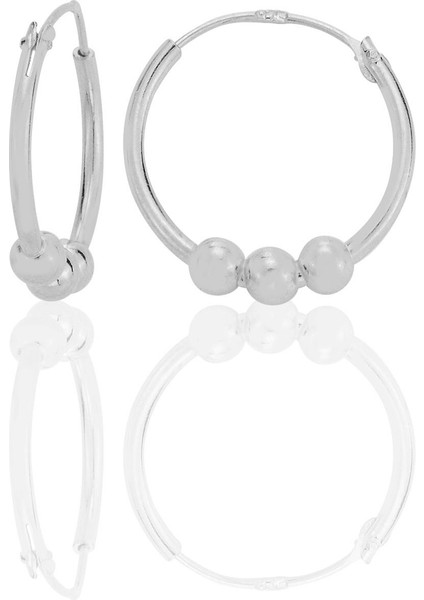 Gümüş 16 mm Italyan Toplu Halka Küpe SGTL12756RODAJ
