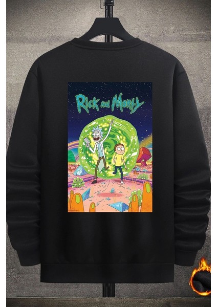Only Trendwear Unisex Rick And Morty Baskılı Bisiklet Yaka Sweatshirt