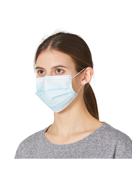 Tek Kullanımlık Maske Buz Mavisi