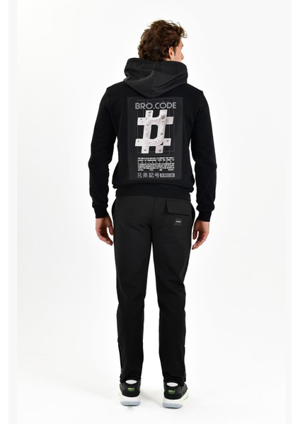 Rafined Workday Erkek Siyah Sweatshirt (BCS2445-02)