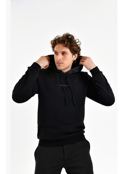 Rafined Workday Erkek Siyah Sweatshirt (BCS2445-02)