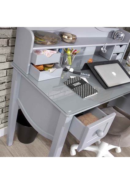 Classy Gri Genç Odası Çalışma Masası