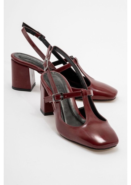 Acron Bordo Rugan Tokalı Kadın Ayakkabı