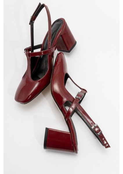 Acron Bordo Rugan Tokalı Kadın Ayakkabı modelleri