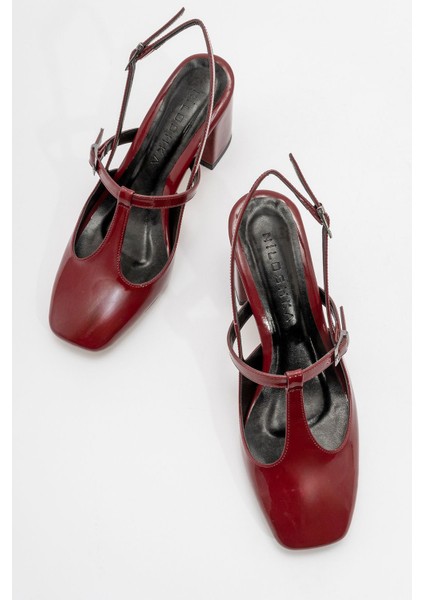 Acron Bordo Rugan Tokalı Kadın Ayakkabı indirimleri