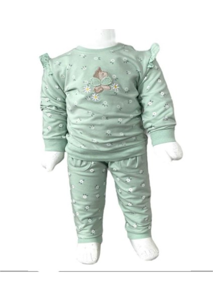 Papatya Desenli 2li Alt Üst Bebek Takımı 3 Ay - 36 Ay Arası Beden