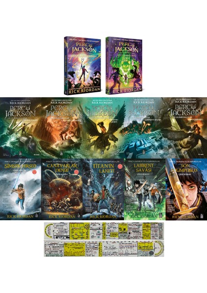 Percy Jackson Serisi 12 Kitap Set (Matematik Öğreten Cetvel) - Rick Riordan