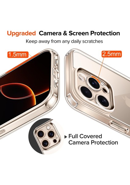 Apple iPhone 16 Pro Max Kılıf Kamera Çıkıntılı Korumalı Renksiz Yumuşak Şeffaf Silikon Kapak