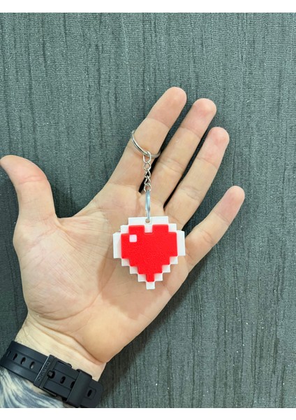 Anahtarlık, Minecraft Kalp, Sevgililer Günü, Hediyelik Eşya, 2 Adet modelleri