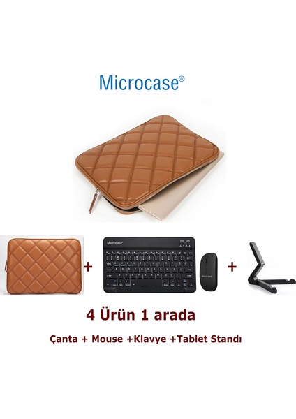 Vorcom Sxpro 10.1 Inch Tablet Için ÇantTürkçe Bluetooth Klavye+Mouse+Tablet STANDI-AL8124