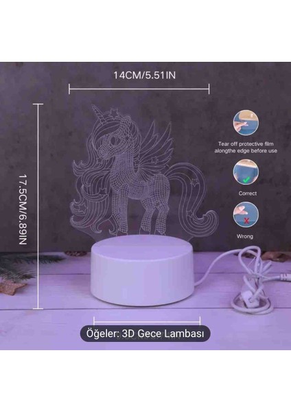 3D Gece Lambası