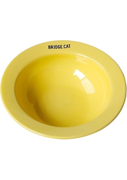 Seramik Kedi Kabı Siyah Çene Önleyici Pet Kase (Yurt Dışından)