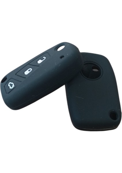 Fiat Doblo Fiorino Linea 3 Butonlu Anahtar Uyumlu Silikon Oto Anahtar Kumanda Kabı Kılıf Siyah fiyatları