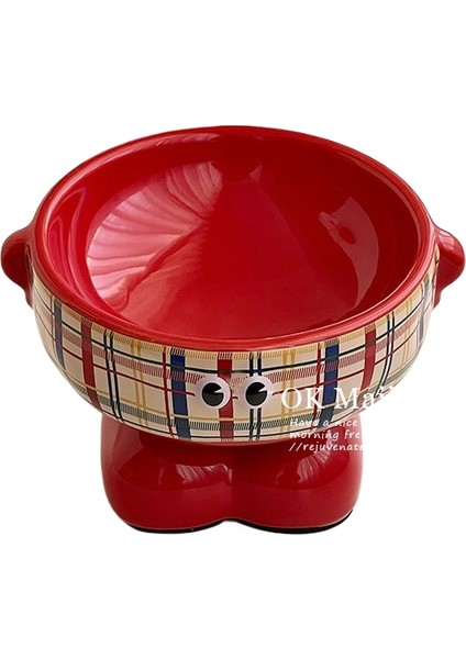 Seramik Kedi Kabı Siyah Çene Önleyici Pet Kase (Yurt Dışından)