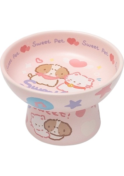 Seramik Kedi Kabı Siyah Çene Önleyici Pet Kase (Yurt Dışından)