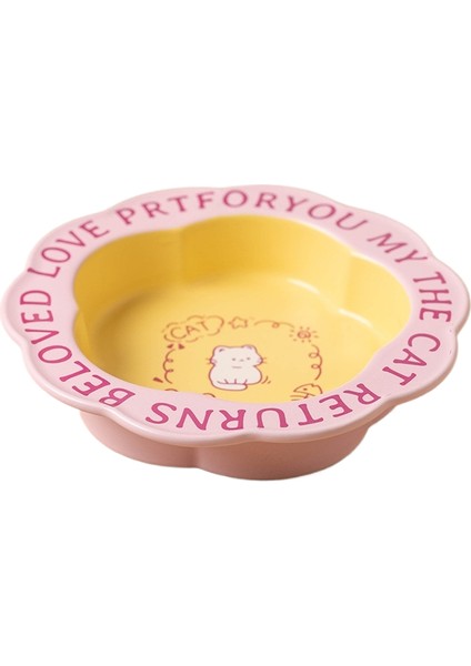 Seramik Kedi Kabı Siyah Çene Önleyici Pet Kase (Yurt Dışından)