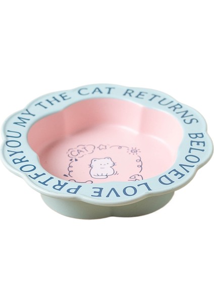 Seramik Kedi Kabı Siyah Çene Önleyici Pet Kase (Yurt Dışından)