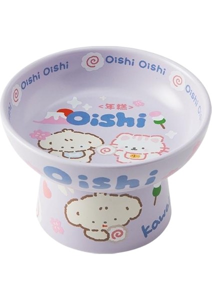 Seramik Kedi Kabı Siyah Çene Önleyici Pet Kase (Yurt Dışından)