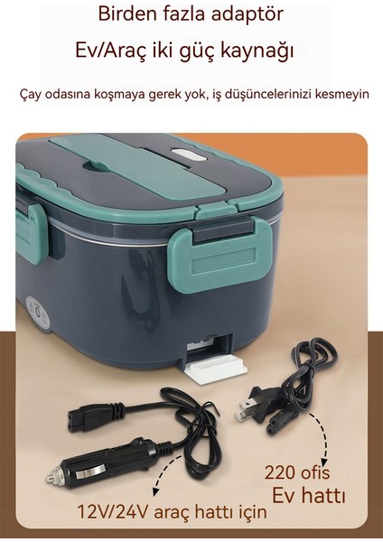 Elektrikli Öğle Yemeği Kutusu Ofis Çalışanı Ofis Isıtma Öğle Yemeği Kutusu Su Doldurmadan Araba Paslanmaz Çelik Öğle Yemeği (Yurt Dışından) fırsatları