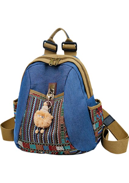 Kovboy Sırt Çantası Kire Da Lı Büyük Etnik Stil Moda Rahat Vahşi Bayan Hafif ve Da Lı (Yurt Dışından)