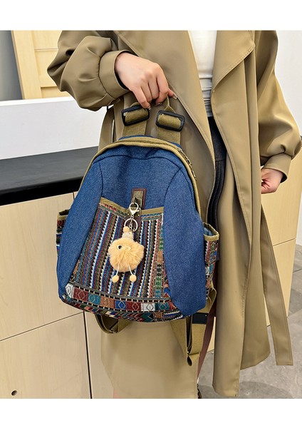 Kovboy Sırt Çantası Kire Da Lı Büyük Etnik Stil Moda Rahat Vahşi Bayan Hafif ve Da Lı (Yurt Dışından) fiyatları