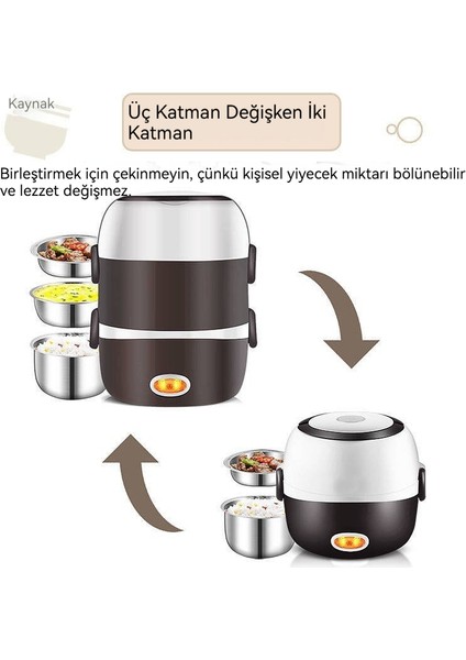 Elektrikli Isıtma Öğle Yemeği Kutusu Elektrikli Isıtma Yalıtımlı Öğle Yemeği Kutusu Taşınabilir Sıcak Yemek Buharda Pişirme (Yurt Dışından) fiyatları