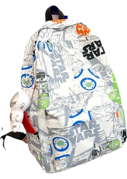 Lise Öğrencisi Sırt Çantası, Serin Kişiselleştirilmiş Grafiti Üniversite Öğrencisi Okul Çantası, Kadın Rahat, Basit ve Çok (Yurt Dışından)