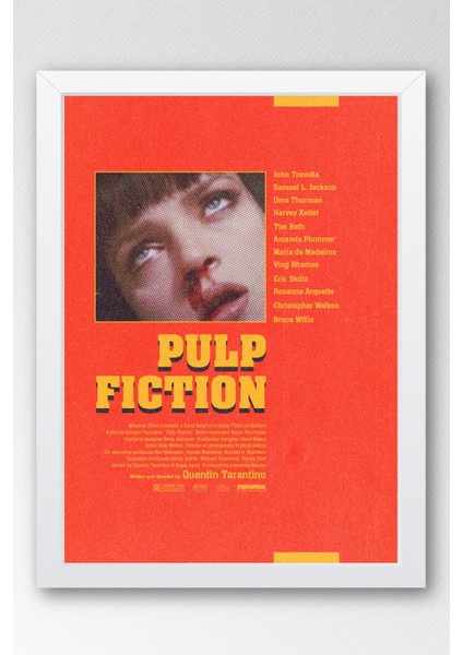 Pulp Fiction Çerçeveli Tablo - Ucuz Roman Fim Posteri Tablo